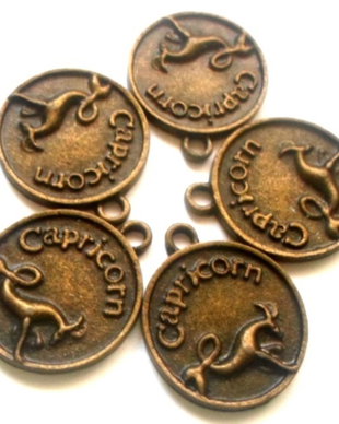 Charm banut zodiac Capricorn bronz