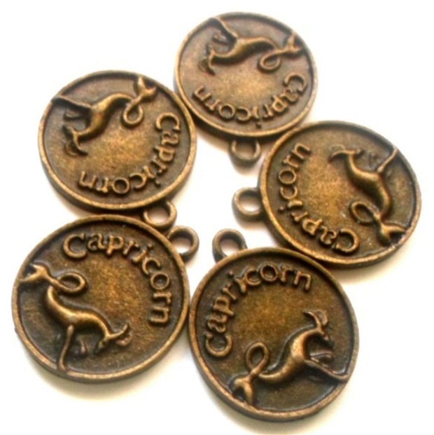 Charm banut zodiac Capricorn bronz