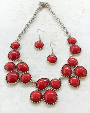 Set boho howlit rosu