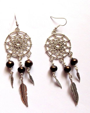 cercei Dreamcatcher cu perle naturale 39700