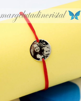 Bratara reglabila / Banut / Charm 1.3 Cm / Portret  Aur 14K