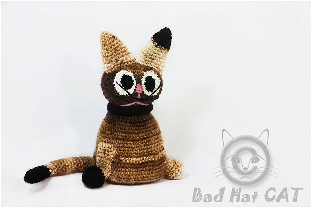 Pisica crosetata,papusa crosetata,jucarie crosetata,jucarie handmade,pisicuta,23 cm