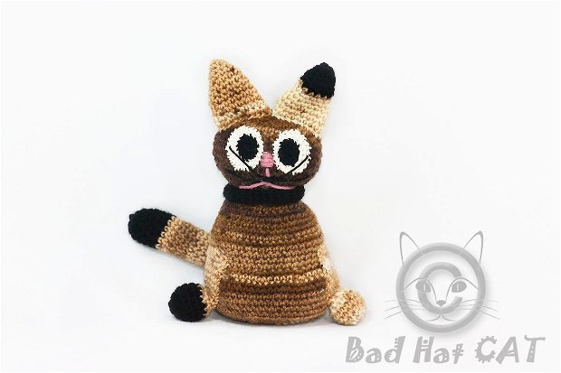 Pisica crosetata,papusa crosetata,jucarie crosetata,jucarie handmade,pisicuta,23 cm