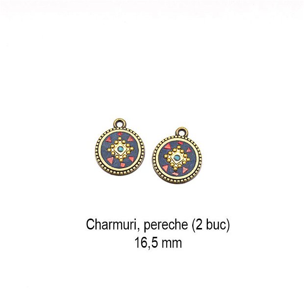Charm / pandantiv aliaj, 2 buc, 16,5 mm, AD 641