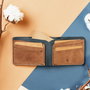 Portofel "AD4" din piele naturala reciclata, clasic, slim, personalizat prin gravura