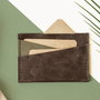 Portofel MiniL "AD15" din piele naturala reciclata, slim, personalizat prin gravura