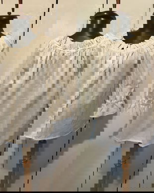 BLUZA BAVAREZA PANZA BUMBAC ALB