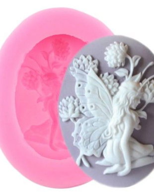 K1297 - Matrita forma silicon pt modelat ciocolata, fondant, fimo, pasta de structura, cabochon, zana fluture flori
