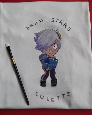 Tricou pictat pentru copii brawl stars