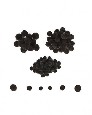 Pom pom 10 mm negre