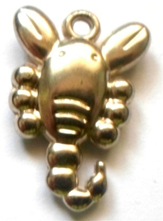 Charm figurina zodiac Scorpion argintiu