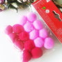 Pom pom 25 mm rosu/fuchsia