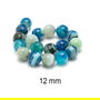 Agate fatetate, 12 mm, SGS-B-53