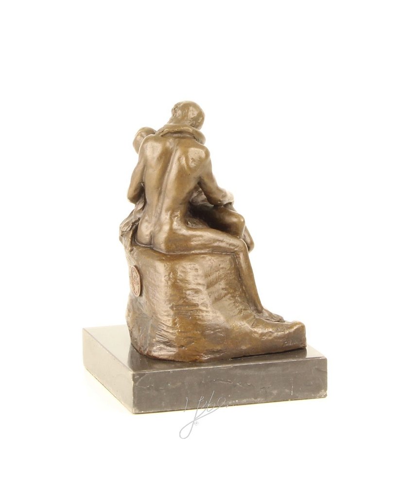 Sarutul - statueta din bronz pe soclu din marmura