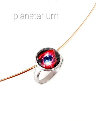Inel oțel inoxidabil cu print PLANETARIUM
