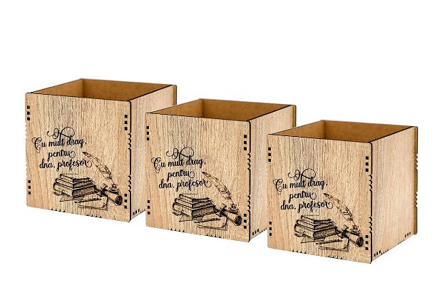 Set 3 cutii decorative din lemn - CD1100