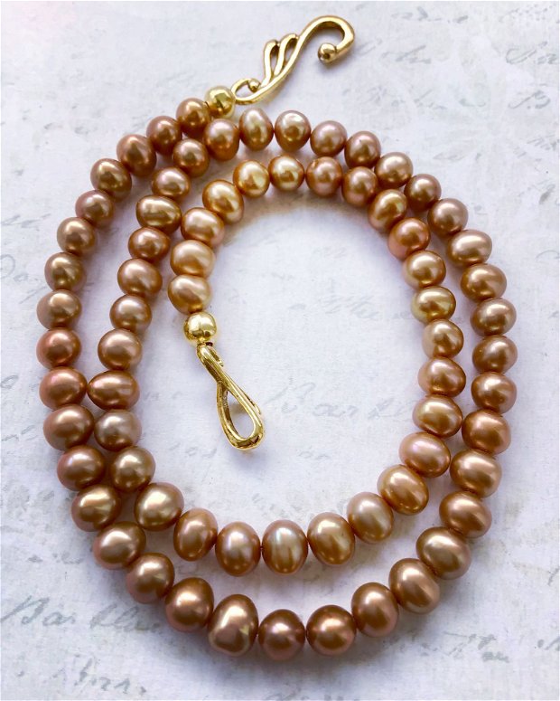 Colier perle de cultura aurii aramii
