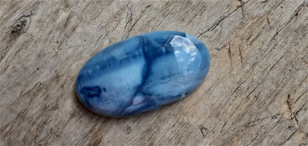 Cabochon opal albastru, 43x25 mm