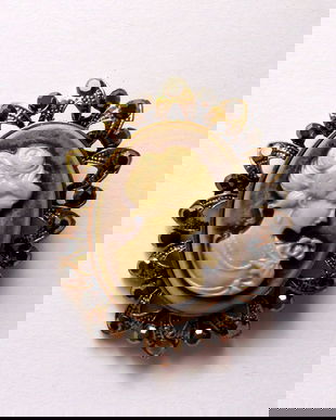 brose camee cu marcasite 39576