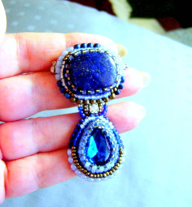BlackFriday Today ! Brosa lapis lazuli