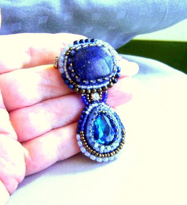 BlackFriday Today ! Brosa lapis lazuli