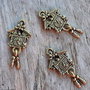 Pandantiv/Charm casuta, bronz auriu - 25x12.5 mm