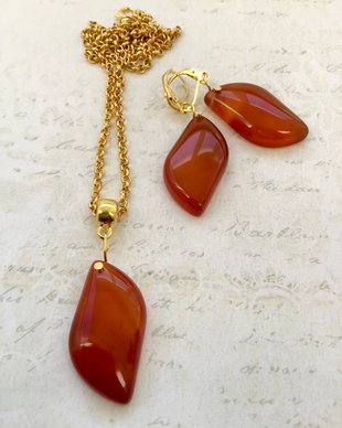 Set vintage carneol