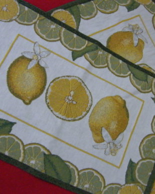 Set 2 placemat cu lamai