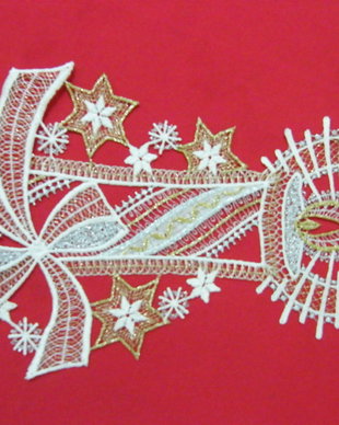 Nou broderie dantelata  Craciun