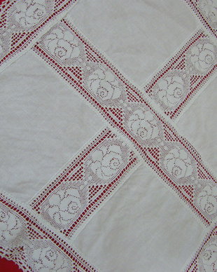 Mileu bumbac cu dantela 45 cm