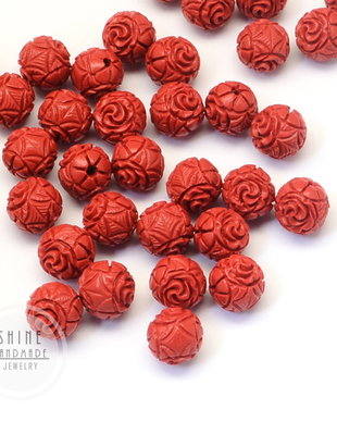 Margele de cinabru, 10mm