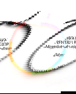 Anklet*Bratara pentru picior*Margelute de nisip*Curcubeu*Bratara reglabila*Bratara glezna