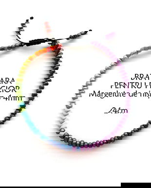 Anklet*Bratara pentru picior*Margelute de nisip*Curcubeu*Bratara reglabila*Bratara glezna