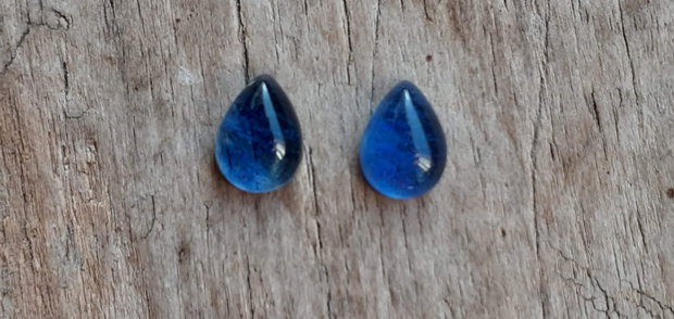 Cabochon kyanite/cianit/distene, 8x6x3 mm (1 buc)