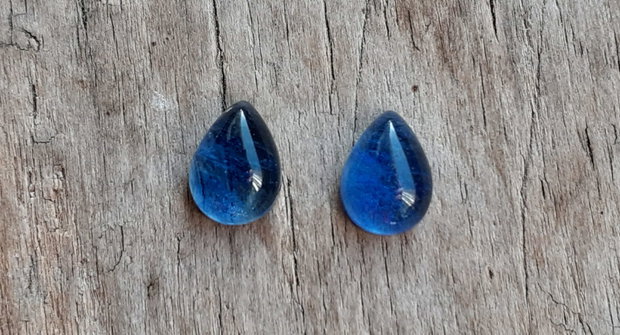 Cabochon kyanite/cianit/distene, 8x6x3 mm (1 buc)