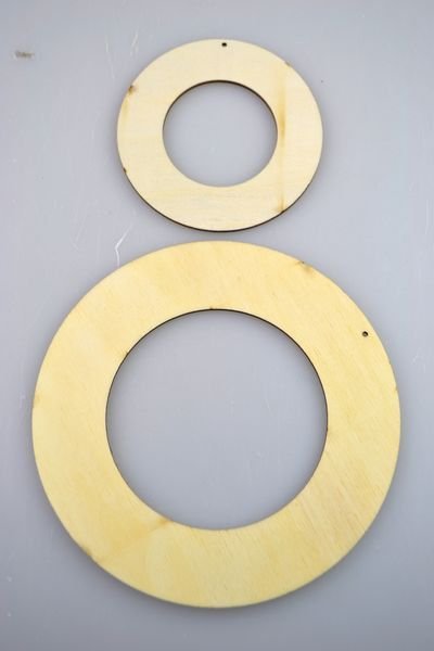 Set doua cercuri din lemn 9 si 15 cm - 355792