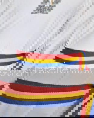 brau mare tricolor, brau tesut manual, brau tesut la razboi, curea handmade, cadou traditional