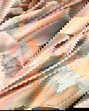 Esarfa pictata, mătase naturala fina