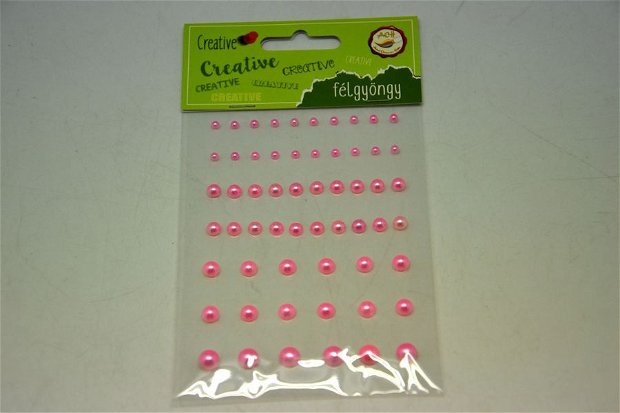 Jumatati de perle roz autoadezive-58/set- 364992
