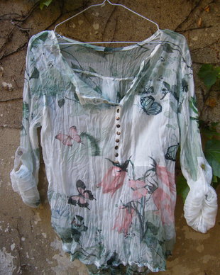 Bluza voal cu fluturi