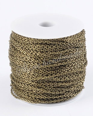 Lant metalic bronz, 3x2x0.5mm