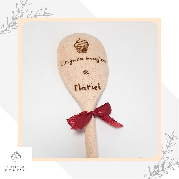 Lingura de lemn cadou personalizat pentru copii