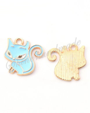 Charm pisica, 21x20x1.5mm