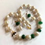 PRECIOUS PEARLS-perle baroc,rondele jad,toho,accesorii aurii