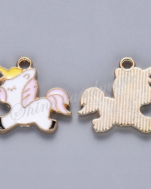 Charm unicorn, 18x18x1.5mm
