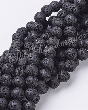 Lava vulcanica neagra, 8mm