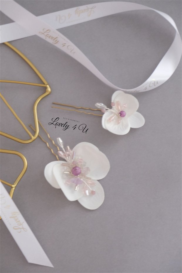 Set agrafe orhidee