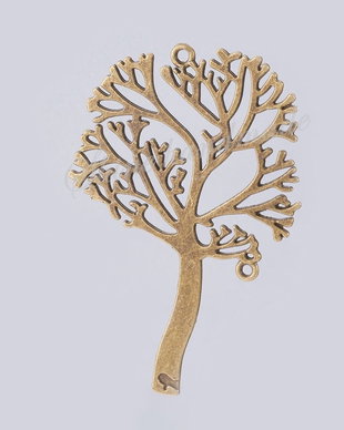 Pandantiv copac bronz, 67x45x1mm