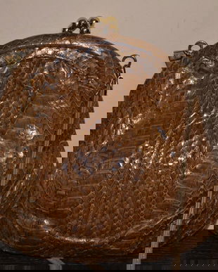 Geanta vintage din piele de sarpe