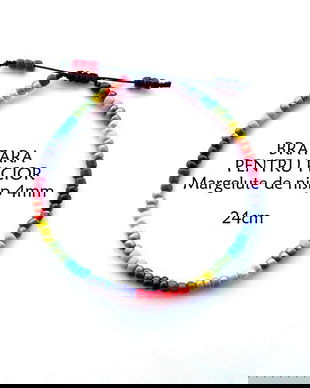 Anklet*Bratara pentru picior*Margelute de nisip*Curcubeu*Bratara reglabila*Bratara glezna